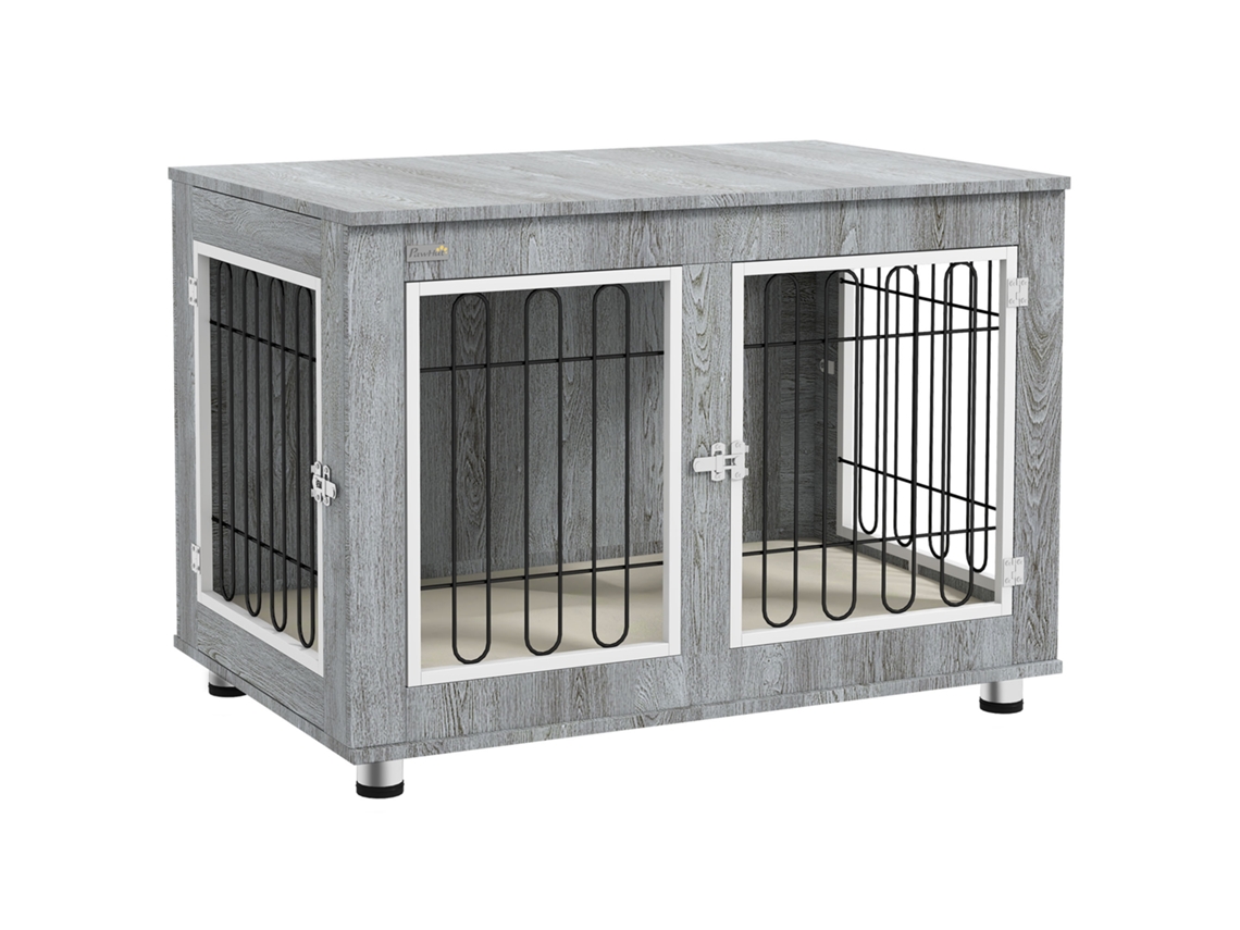 Gaiola para Cães Tapete Lavável para Gaiola para Cães, 2 Travas, 90 Cm X 58 Cm X 65 Cm, Cinza Ge