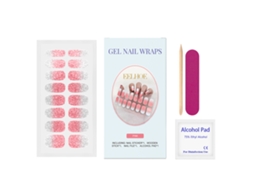 Gel de Adesivos para Unhas Rosa Brilhante com Efeito Artístico LAXISCREED
