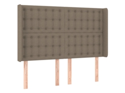 Cabeceira Cama com Abas Tecido Cinza Acastanhado MAISON EXCLUSIVE (147x16x118 cm)
