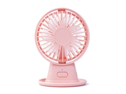 Ventilador Mini Usb Dobrável Mesa 2 Lâminas Rosa