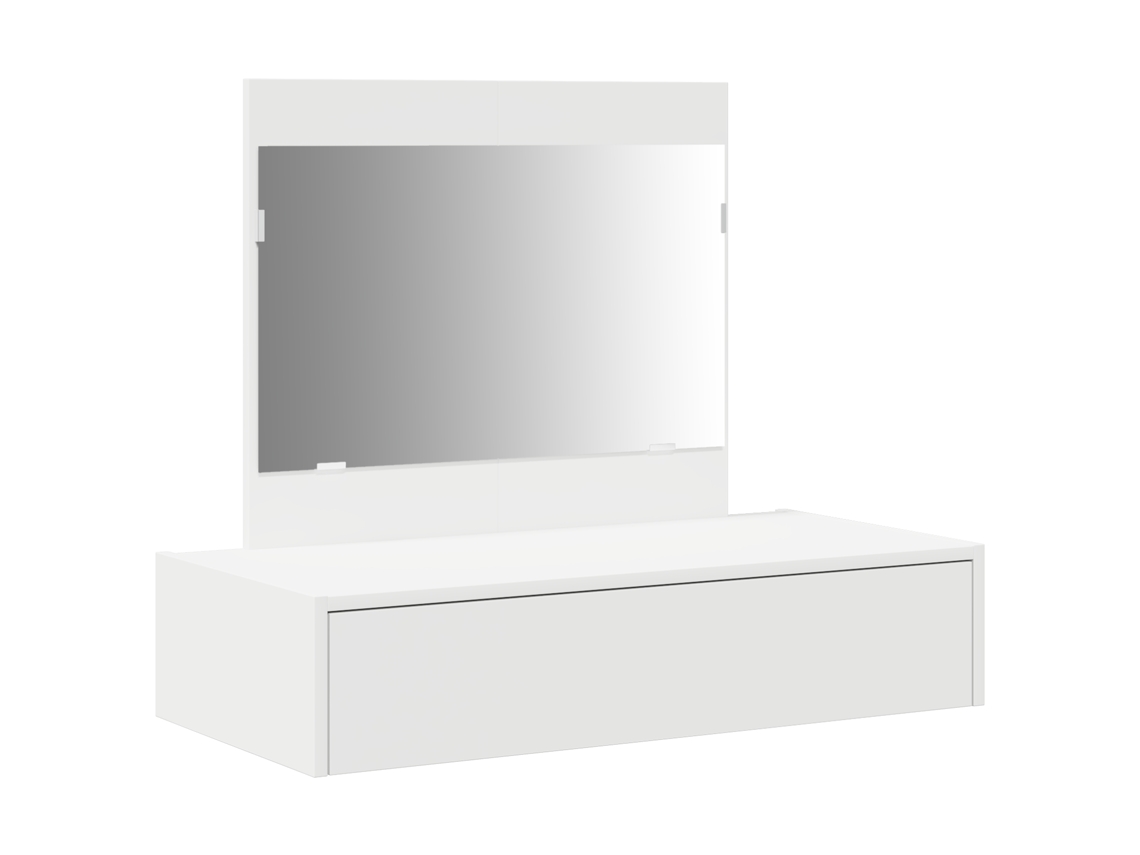 Conjunto 1 Mesa De Maquiagem Moderna Vidaxl Branco Derivados De Madeira (83 X 40 X 70 Cm)