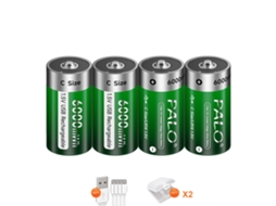 Bateria Recarregável Tamanho D, Carregamento Usb, Tecnologia De Íon De Lítio,4pcs Baterias C Oem