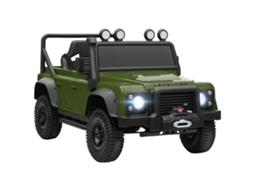 Carro A Bateria 12v Infantil Com Controlo Remoto, Função Musical, Buzina E Luzes Led, Verde