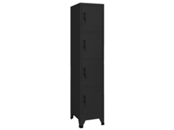 Locker Cabinet, Locker Cabinets Vidaxl Preto Aço (n/a)