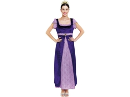 Fato de senhora medieval roxo e lilás para mulher