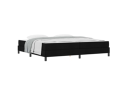 Cama Box com Colchão Preto 200 X 200 Cm Tecido MAISON EXCLUSIVE