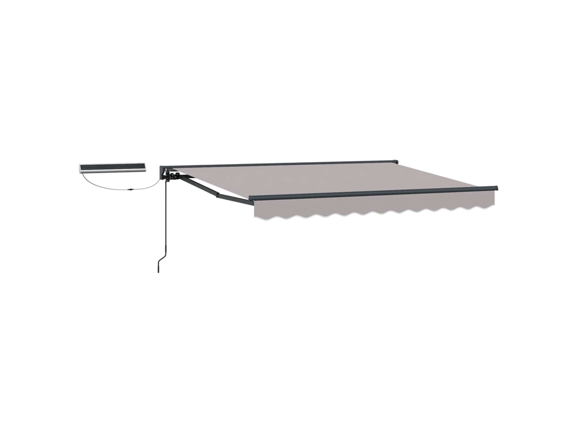 Conjunto 1 Toldo Retrátil Elétrico Vidaxl Antracite Alumínio (3 X 2,5 M)