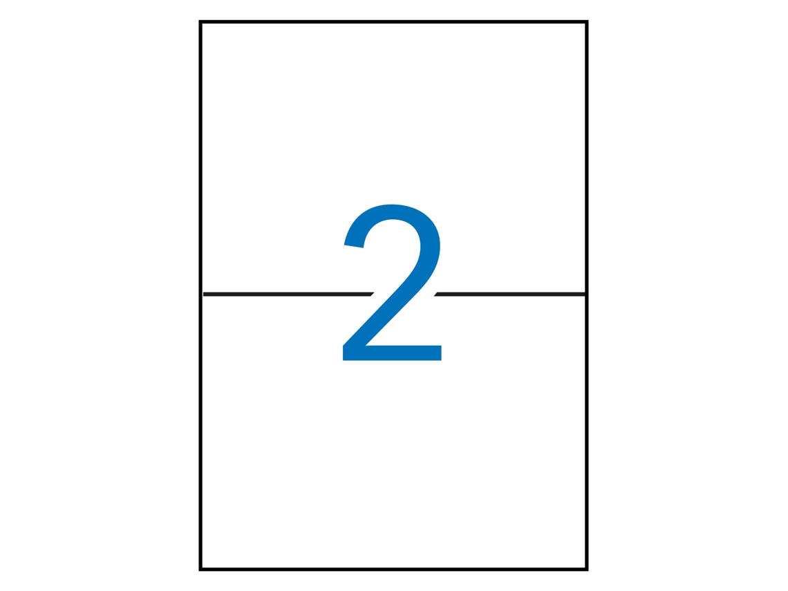 Etiquetas Adesivo Permanente A4 Reto 10 Folhas APLI (Branco - 210 X 148 mm)
