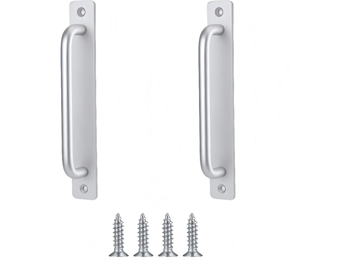Puxador De Porta De Celeiro Deslizante,puxador Para Porta De Celeiro,porta De Madeira,jardim Externo,armário Btforus (prata,180mm)