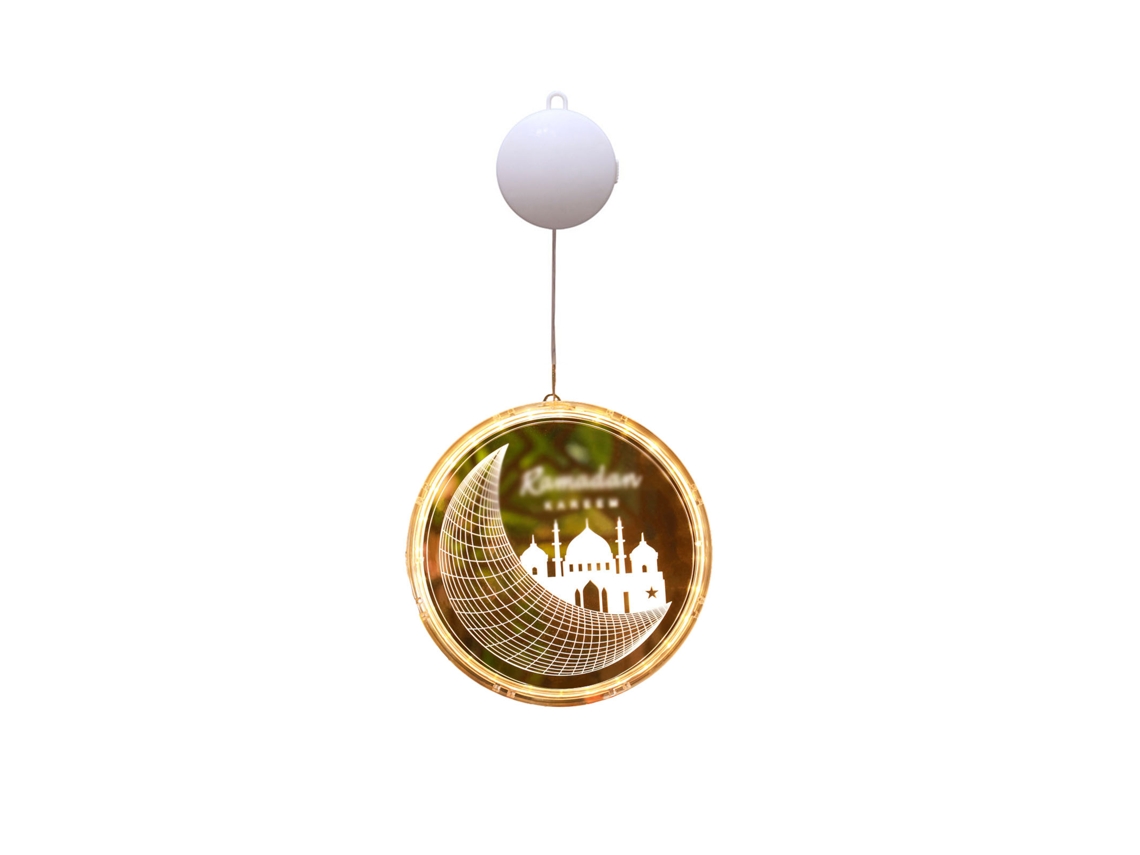 Moon Castle Pendente Led para Festival Ramadan, 24cm LAXISCREED