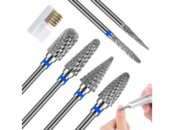 Lurelia Conjunto De 6 Brocas Para Unhas, 3/32 Polegadas, Manicure E Remoção Pele Morta, 2,35 Mm, Portátil
