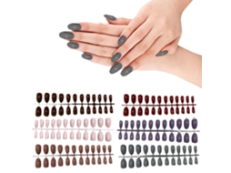 Conjuntos De Unhas Postiças De Comprimento Médio Unhas Postiças Curtas Para Meninas -Estilo2 ZMDECQNA 12 Un