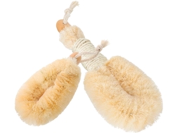 Conjunto De 2 Escovas Banho Baluue Em Sisal Natural, Escova Esfoliante Para Limpeza Da Pele No Banho