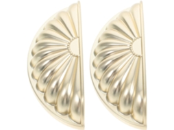 Puxadores De Concha Em Latão Dourado Para Armários E Cômodas, Conjunto De 2 Peças Design Exclusivo E Acabamento Durável