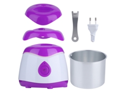 Calentador De Cera Portátil Eléctrico Para Depilación De Pelo Corporal Mini Cera Quemada Heater Morado