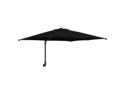 Conjunto 1 Guarda-sol De Jardim Vidaxl Preto Poliéster (248,5 X 247,5 X 160 Cm)