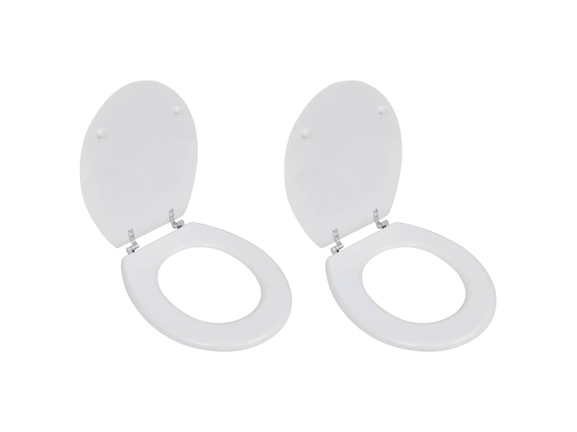 Vidaxl Assentos De Sanita Com Tampas 2 Pcs Mdf Branco
