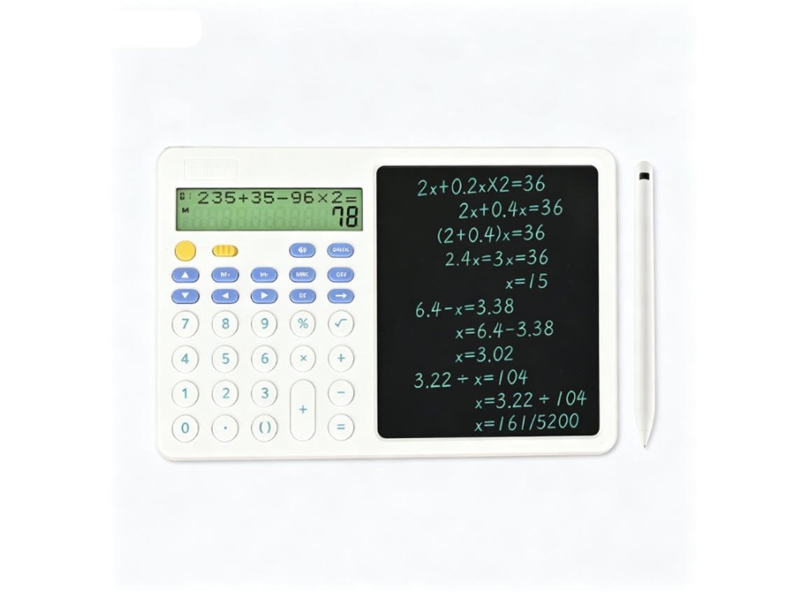 Calculadora Com Mesa Digitalizadora Lcd E Quadro Branco Apagável Para Cálculos Estudantis E Uso No Escritório.