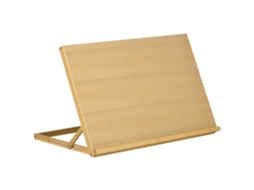 Cavalete De Mesa Dobrável 75,8x51cm Com Assento Ajustável, Feito De Madeira De Faia.