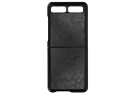 Capa LAXISCREED Couro Genuíno Samsung Z Flip Preto