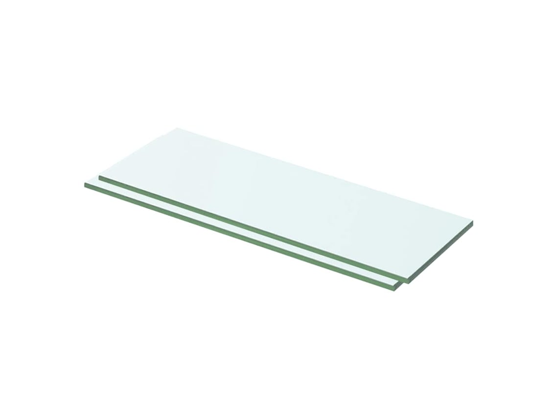 Prateleiras 2 Pcs 50x12 Cm Vidro Transparente