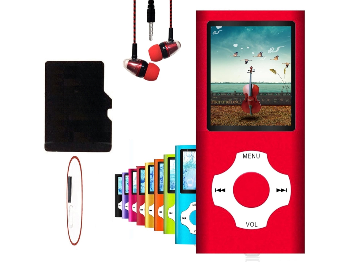 Leitor Mp3 Mini Bluetooth 18 Polegadas Walkman Gravador De Áudio Com 32 Gb De Memória Cuich (vermelho)