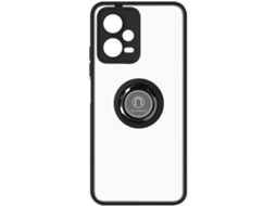 Capa Xiaomi Redmi Note 12 5g Com Anel De Metal Bi-material Preto