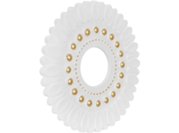 Roseta De Teto Decorativa Redonda De 17 Polegadas (17,8 Cm), Painel, Para Iluminação Led, Acabamento De Luz.