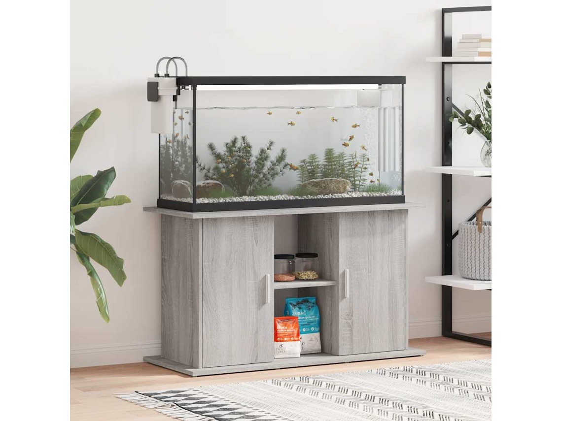 Vidaxl Suporte De Aquário 101x41x58 Cm Deriv. De Madeira Cinza Sonoma
