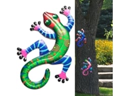 Decoração de Parede Lagarto Ferro Jardim Exterior Casa S/MARCA