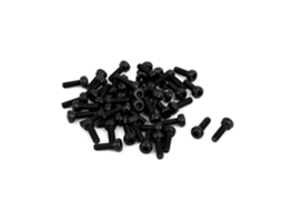 Parafusos de Máquina com Sextavado Interno em Aço Liga M2x6mm, Pretos, 50 Unidades CHABERLU