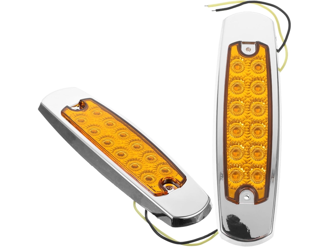 Conjunto De 2 Luzes De Sinalização Lateral Em Led Para Caminhões E Reboques, Com Alto Brilho.