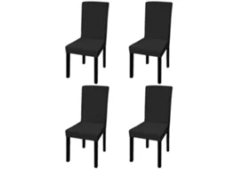 Vidaxl Capa Extensível Para Cadeiras, 4 Pcs, Preto