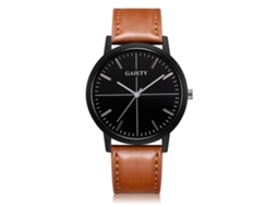 Reloj Hombre De Moda Pulsera Pu Analógico Cuarzó Vestir Negocios Marrón Claro