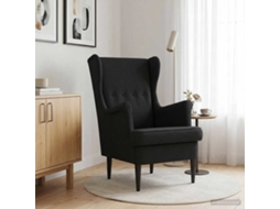 Vidaxl Poltrona Preto Tecido