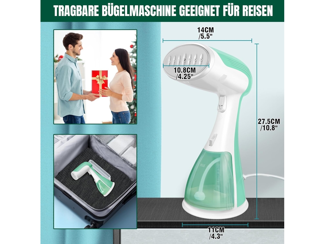 Vaporizador de Roupas Portátil 1500 W com Reservatório Removível 300 Ml BRILVIBERA