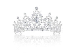 Corona De Reina Y Tiara De Princesa Para Mujeres Y Niñas Cintas De Cristal Para Novias