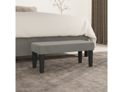 Vidaxl Banco 70x30x30 Cm Veludo Cinzento-claro