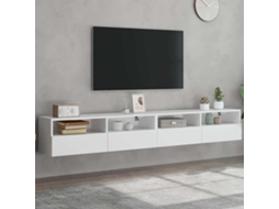 Vidaxl Móvel Parede P/ Tv 2 Pcs 100x30x30 Cm Derivados Madeira Branco