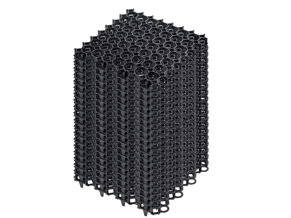 Grelha De Solo, 50x50x3,5 Cm, Plástico Reciclado, Versátil Para Calçadas E Jardins, Aumenta A Estabilidade Do Solo, Permite Drenagem Eficaz