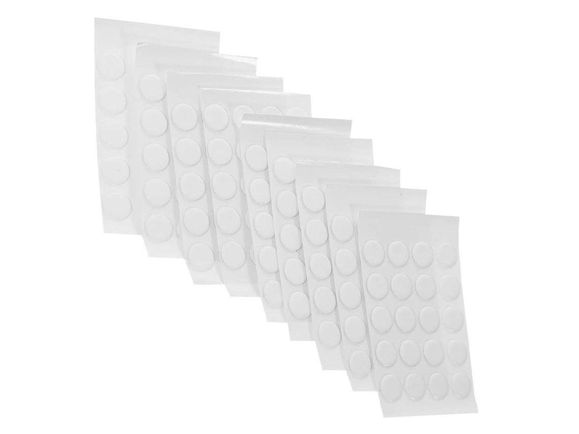 300 Adesivos Redondos Transparentes De Dupla Face