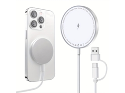 Carregador Portátil de Viagem com carregador sem fio de 15 W e USB de 15 W compatível com iPhone 17/16/15 STELASPLEN