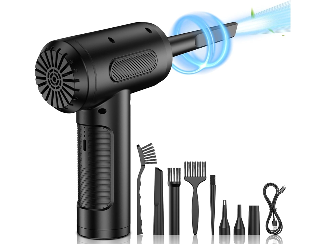 Pistola De Ar Comprimido, 3 Velocidades, 91.000 Rpm, Ventilador De Pc Com Ar Seco Enlatado, Máquina De Moedas Recarregável Por Usb Brilvibera