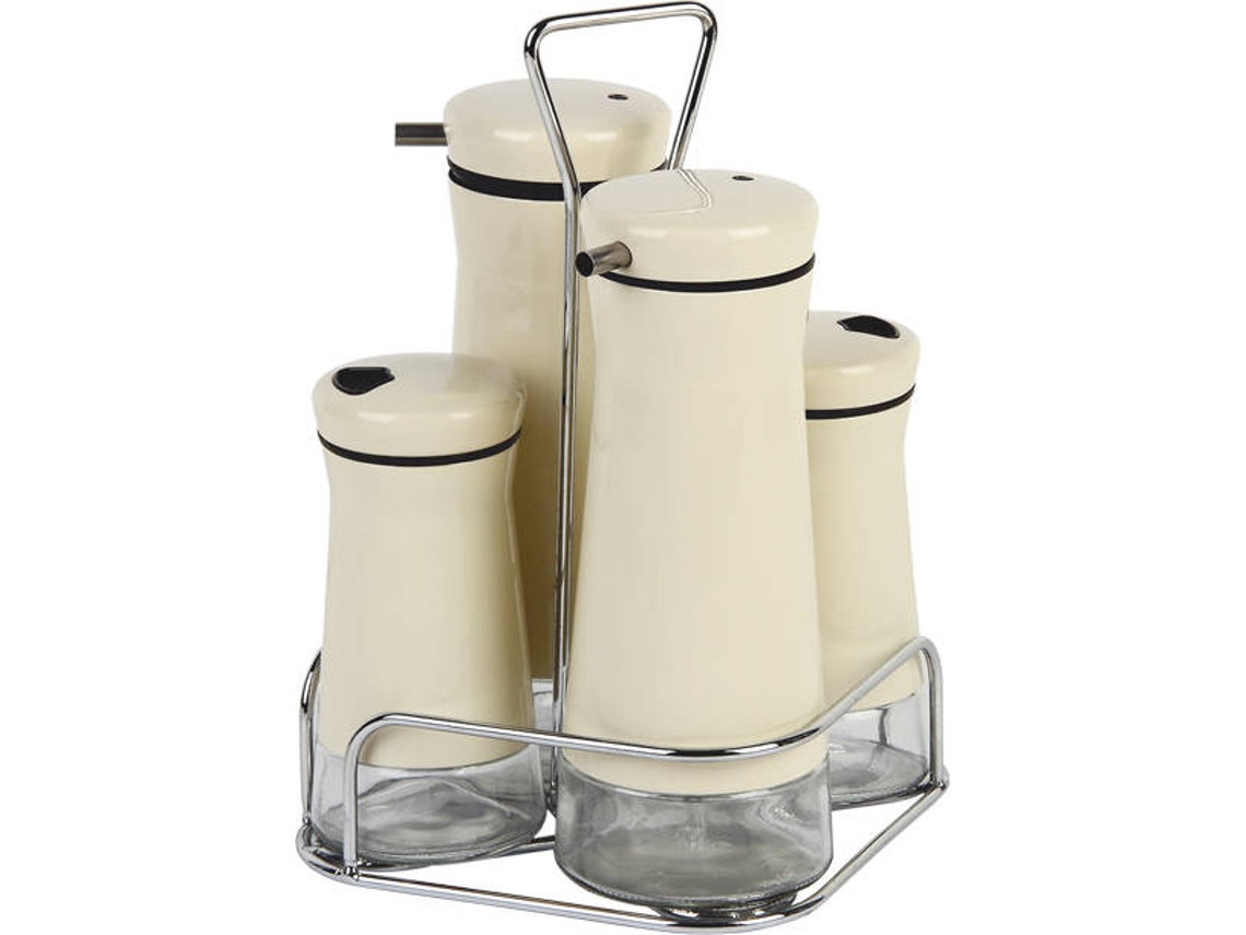 Conjunto De Aceitera Mod, Aloreña Bege 230.Ml-120Ml
