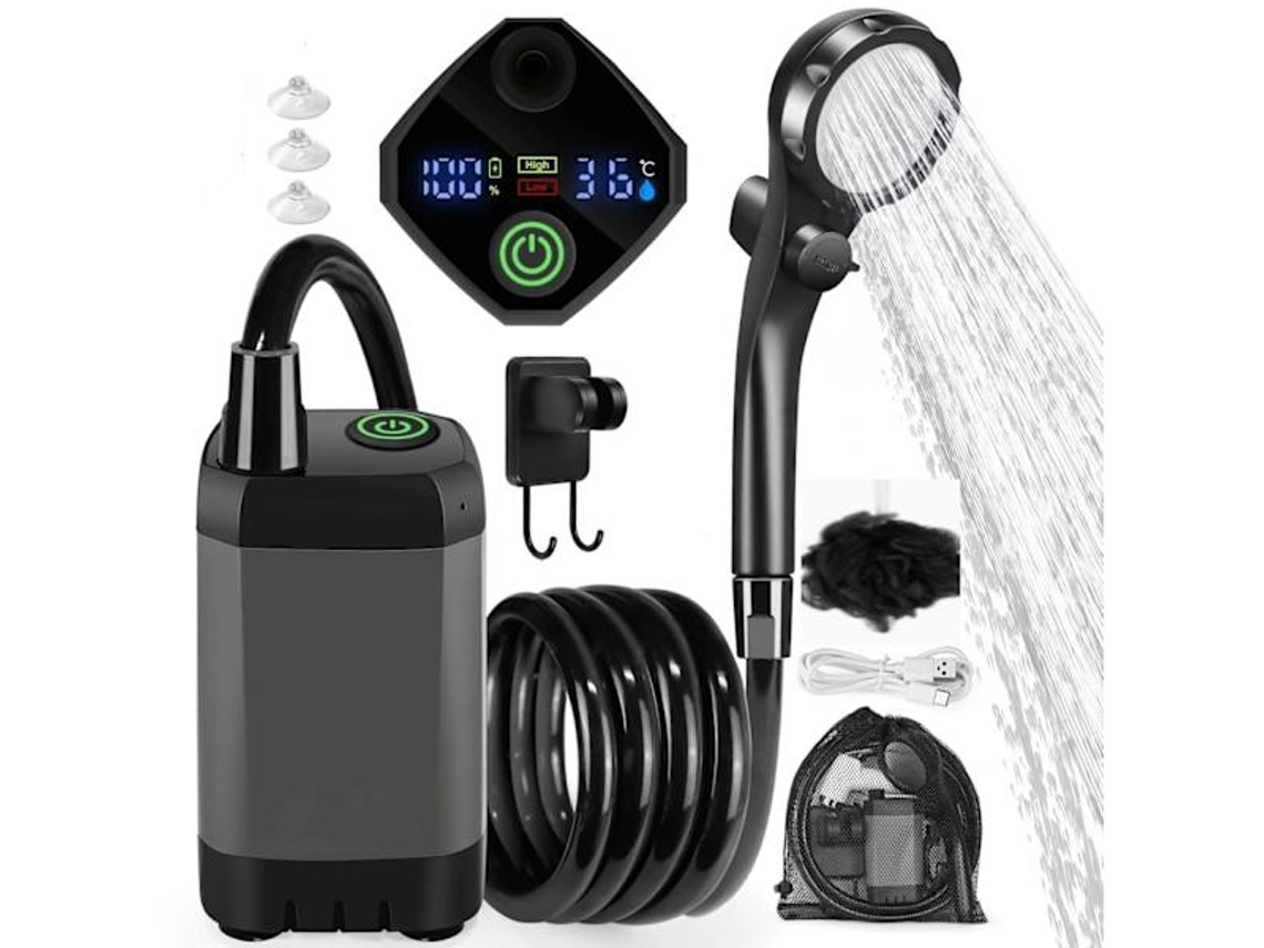 Chuveiro portátil recarregável AQUAFORGE para camping
