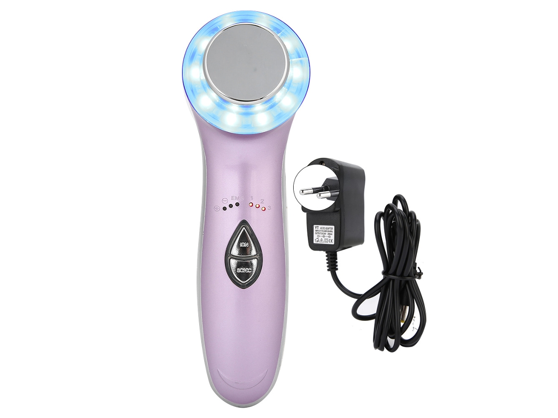 Instrumento De Beleza Facial Com Terapia De Luz E Massagem Ultrassônica