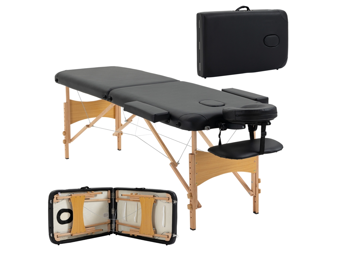 TOPBRICO Mesa de Massagem Dobrável Profissional, Branca, com Bolsa