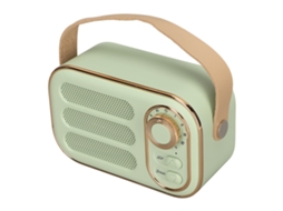 CAIXA de Som Bluetooth Retro Portátil Estéreo Hi-Fi com Carregamento USB para Casa e Viagem Verde