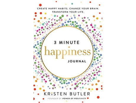 Livro 3 Minute Happiness Journal de Kristen Butler (Inglês)