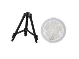 Ventilador de Tripé Luz 120° 4 Velocidades 3 Níveis Brilho